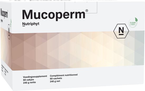 Mucoperm | Spijsvertering en (darm)slijmvliezen Met 32 ingrediënten 60x4 Zakje