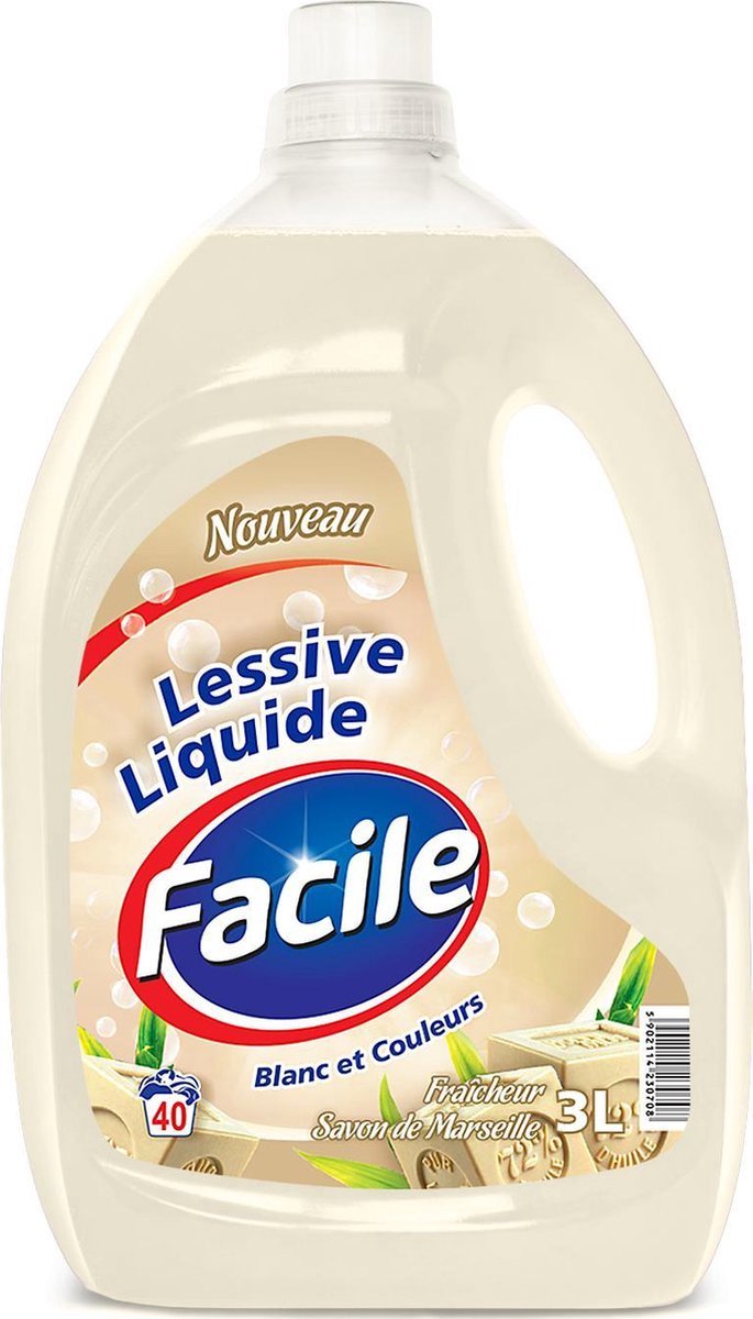 Lessive liquide savon de Marseille 50 lavages 3L Le Lynx - Kibo