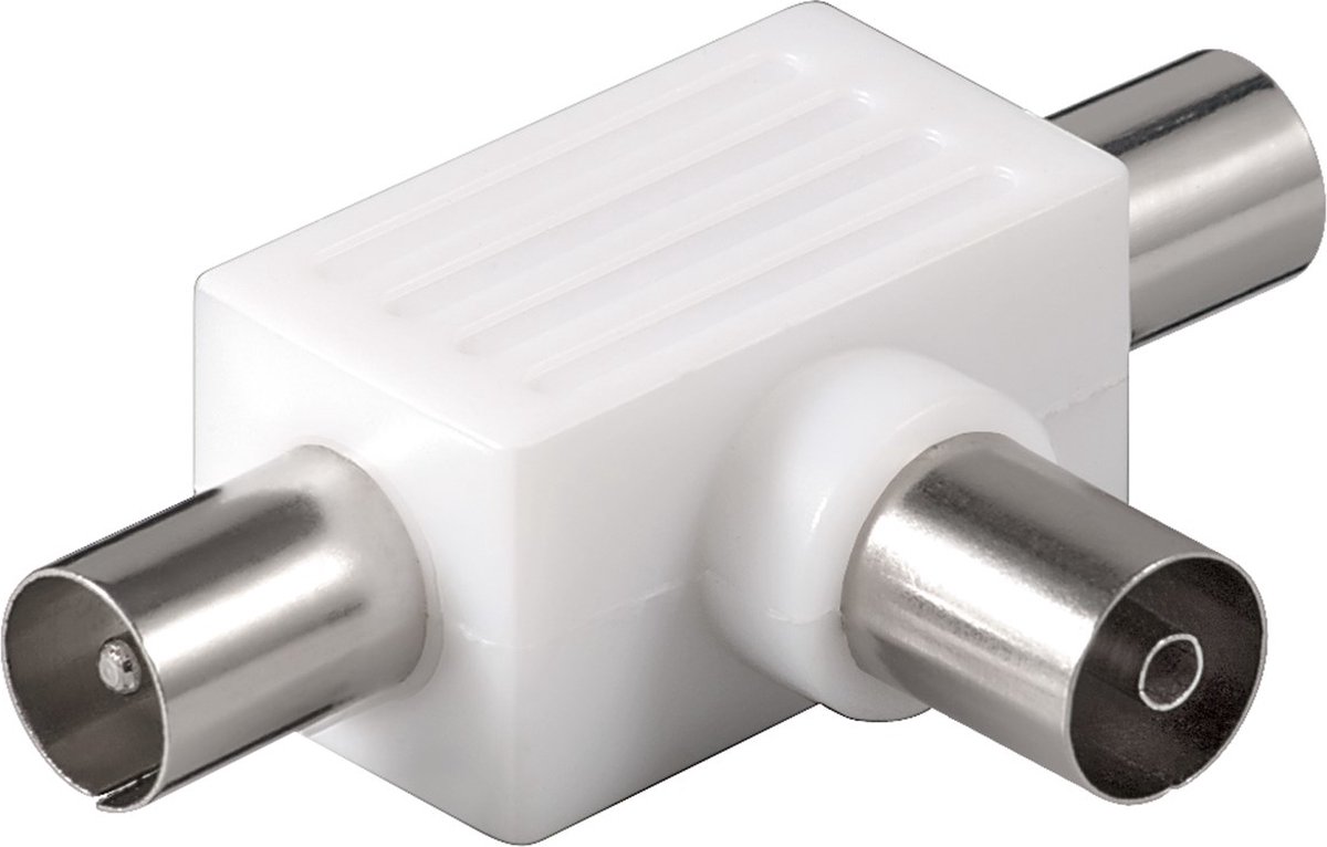 Goobay 67219 adapter Coaxial 2x Coaxial Wit
