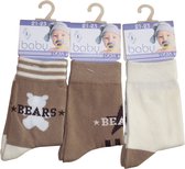 Baby / kinder sokjes bearstar - 21/23 - unisex - 90% katoen - naadloos - 12 PAAR - chaussettes socks