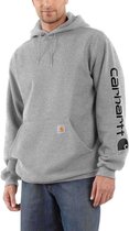 Carhartt Sleeve Logo Hooded Sweatshirt Heather Grey/Black-M