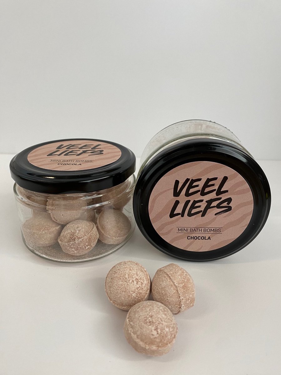 Goedkoopste Mini bath bombs in glazen potje Veel Liefs