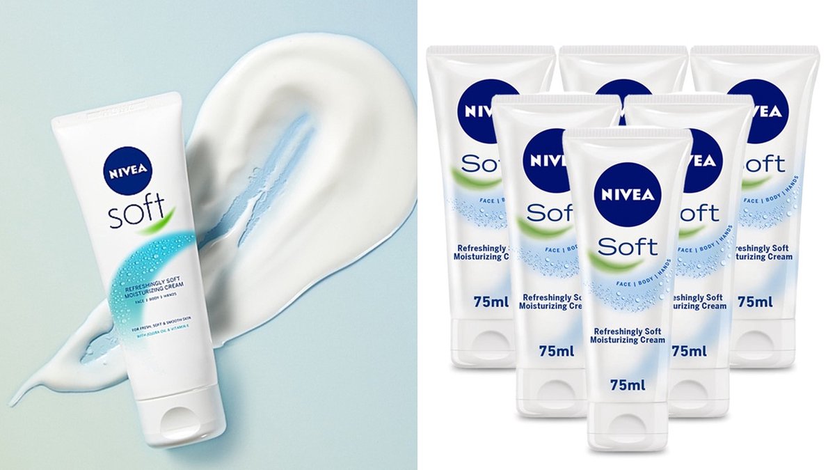 Nivea - Soft Hydraterende Crème Tube - 6 x 75 ml | bol.com