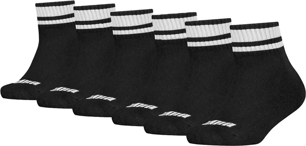 Puma Kids Sokken in kwartlengte 6 Pack Zwart