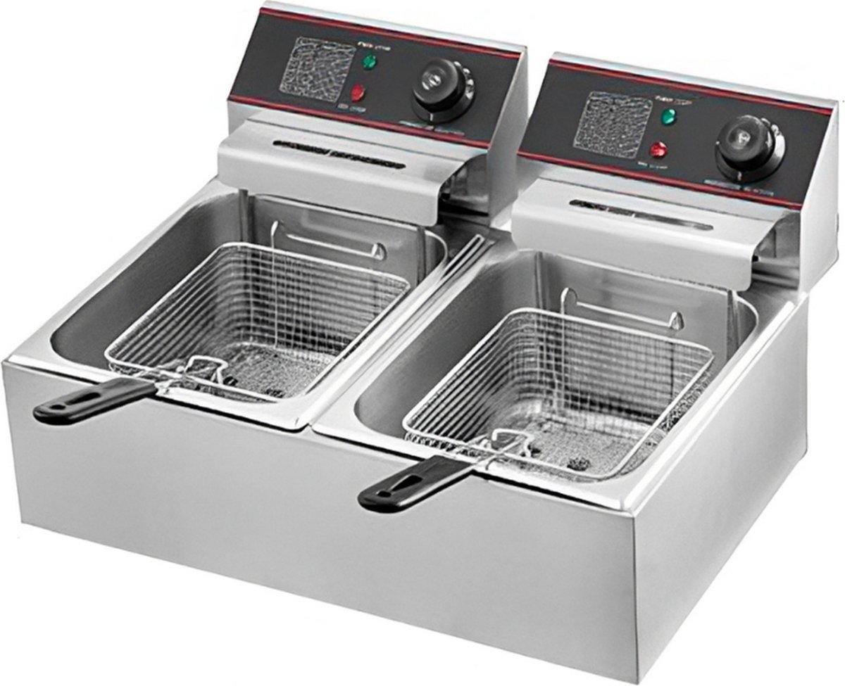 PerfectGear Dubbele Friteuse Dubbele Frituurpan Frituurpan Dubbel 