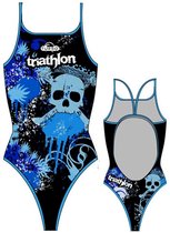 Maillot de bain Triathlon Turbo Skulls Blauw, Zwart XL Femme