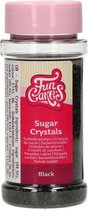 FunCakes Suikerkristallen - Gekleurde Suiker - Zwart - 80g - Eetbare Taartdecoratie