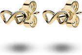 Twice As Nice oorbellen in 18kt verguld zilver, infinity