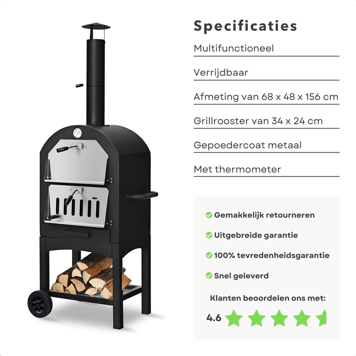 Pizzasteen rond 33 cm | Ooni - Pizza Store