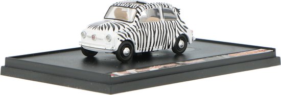 Foto: Fiat 500 nuovo cabriolet zebrata safari park brumm modelauto 1 43 s03 05 schaalmodel