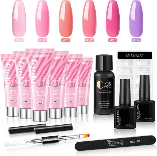 Extenstion kit | Polygel nagels | Gelnagels | Nepnagels | Gellak set ...
