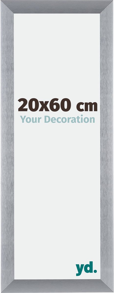 yd. Your Decoration - Fotolijst 20x60 cm - Aluminium - Zilver Geborsteld - Tucson