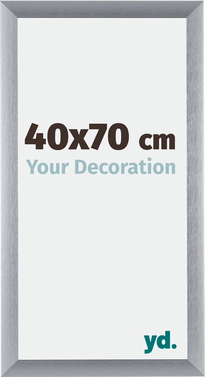 yd. Your Decoration - Fotolijst 40x70 cm - Aluminium - Zilver Geborsteld - Tucson
