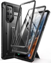 Supcase Backcase hoesje Geschikt Voor Samsung Galaxy S23 Ultra - Met en zonder screen protector - Zwart