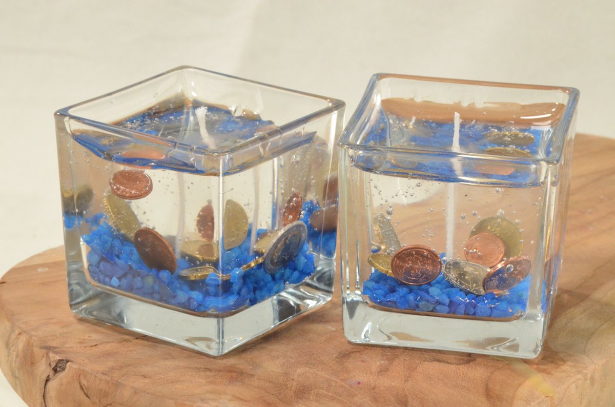 Exclusieve Geld kaars, hoogte: 8 cm - Gemaakt door Candles by MilaNNE - BEKIJK VIDEO