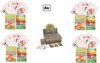 Afbeelding van het spelletje 4x Mini speelkaarten set Dinosaurus - 6cm x 4cm x 1.5cm - Speelkaart spel kaarten dino uitdeel