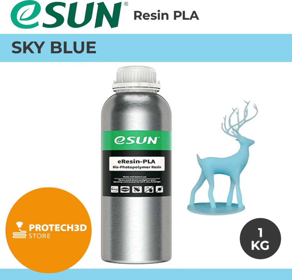 eSun - eResin PLA, Sky Blue - 1kg