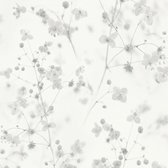 PAPIER PEINT FLEURS CHALET | Tropical - gris blanc - AS Création PintWalls II