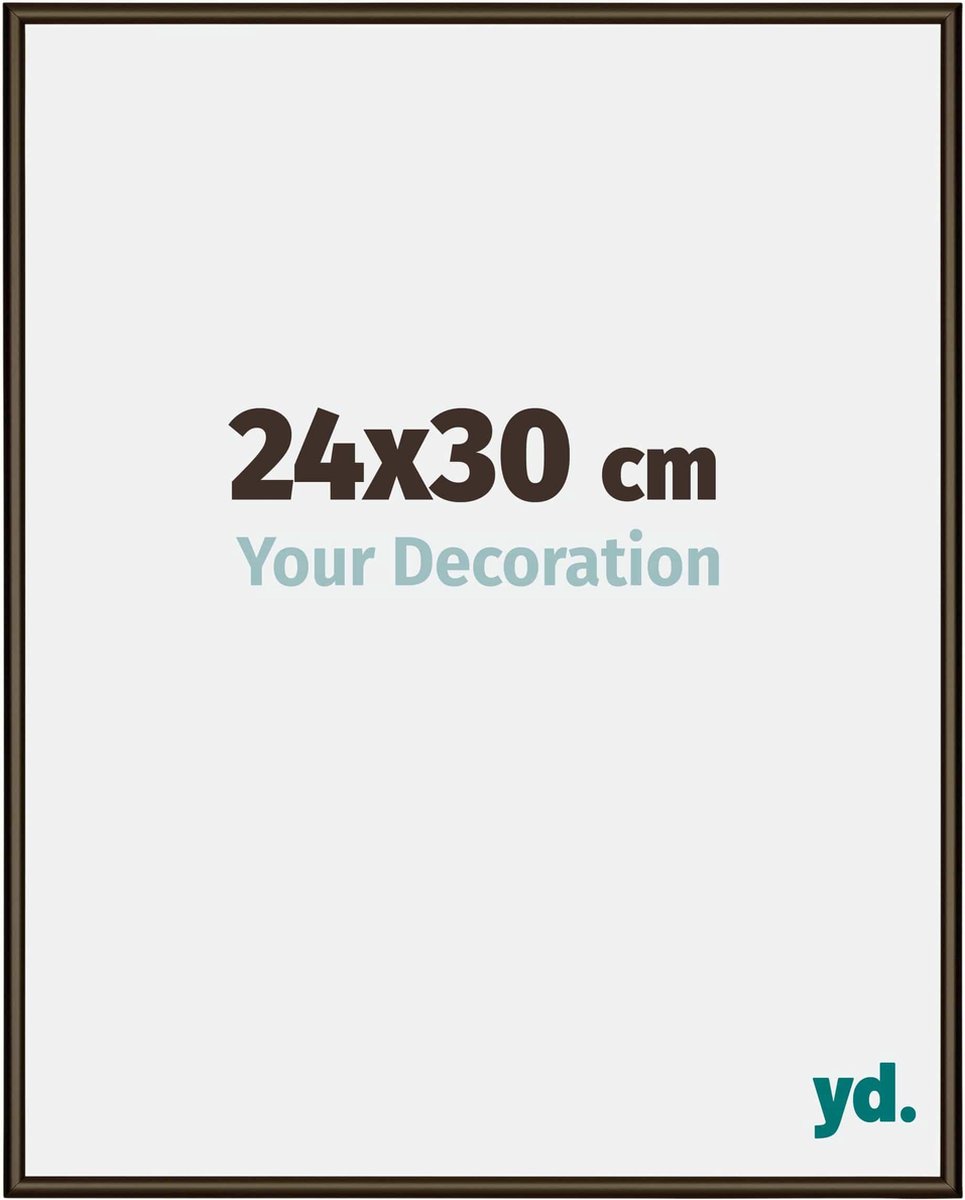 yd. Your Decoration - Fotolijst 24x30 cm - Aluminium - Walnoot Structuur - New York