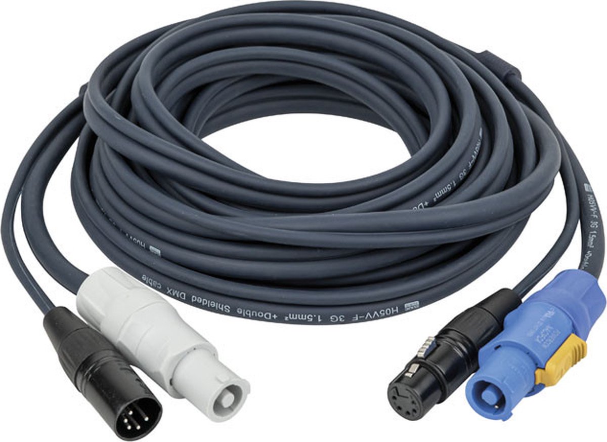 DAP FP18 hybride kabel PowerCON - 5p XLR, 0.75 meter