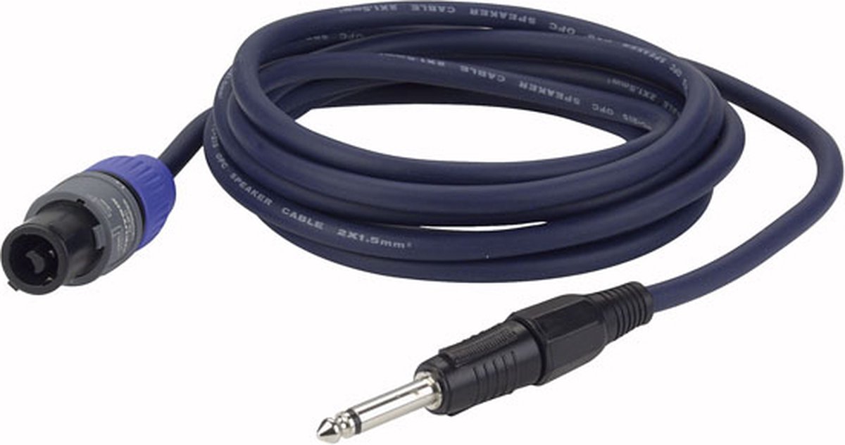 DAP Audio Speakerkabel, Jack male - Speakon male, 2x1.5mm2, 10 meter