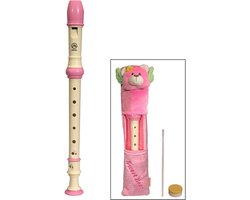 Sopraanblokfluit beer pink