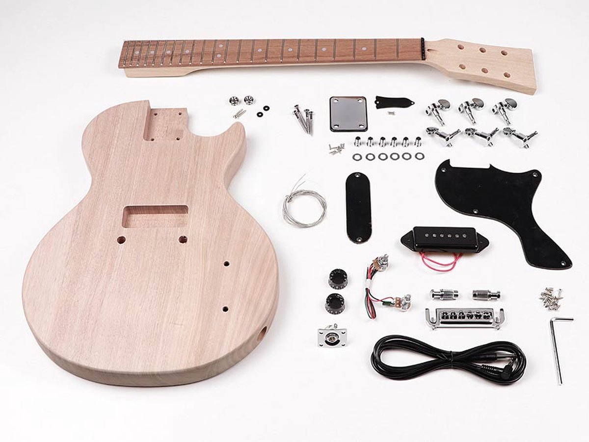 Kit De Guitare Électrique À Double Manche SG DIY, Corps En Acajou