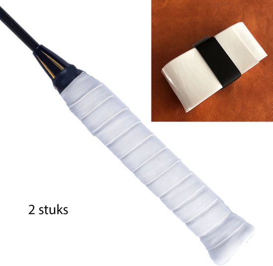 Grips de tennis - Grip - Grip raquette - Surgrip - Wit - 2 pièces - Grip  tennis