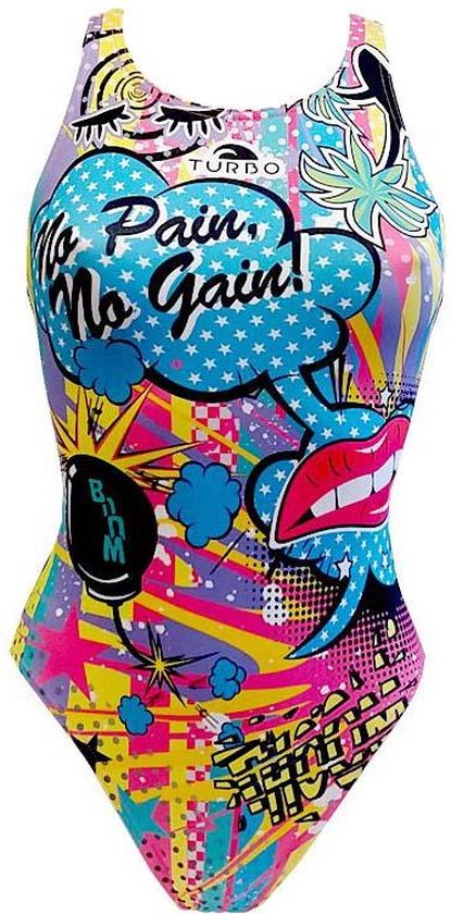 Turbo Crazy Comic Maillot de Bain Multicolore L Femme