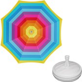 Parasol - Regenboog - D160 cm - incl. draagtas - parasolvoet - 42 cm