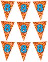 Paperdreams verjaardag 8 jaar thema vlaggetjes - 3x - feestversiering - 10m - folie - dubbelzijdig