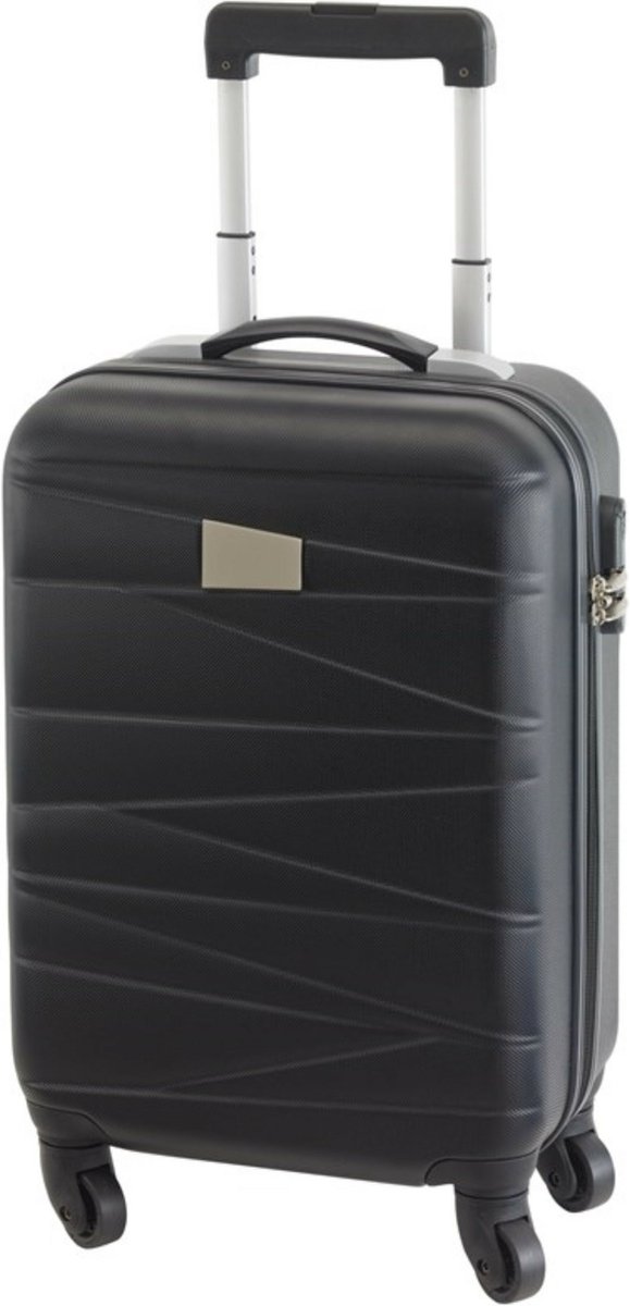Concorde Handbagage/cabine reis trolley koffer - met zwenkwielen - 55 x 35 x 20 cm - zwart