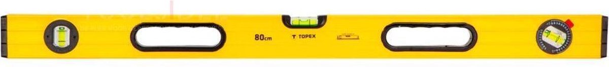 Topex 600 Serie - Aluminium Waterpas - 80 cm - 3 Libellen - Nauwkeurigheid +/- 0.5 mm/m