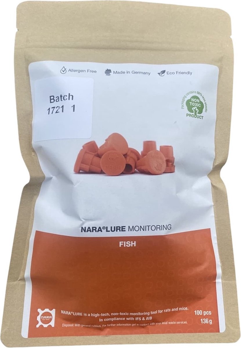 Nara Ongediertelokaas - Gearomatiseerde kunststof - Gifvrij - Vis - 100 Stuks