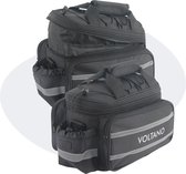Voltano Luxe Bagagedrager Tas - Met Gratis Schouderriem - Enkele fietstas / Trunk Bag - 100% Waterdicht - 13 Liter - Uitbreidbaar - Met Vak Voor Bidon