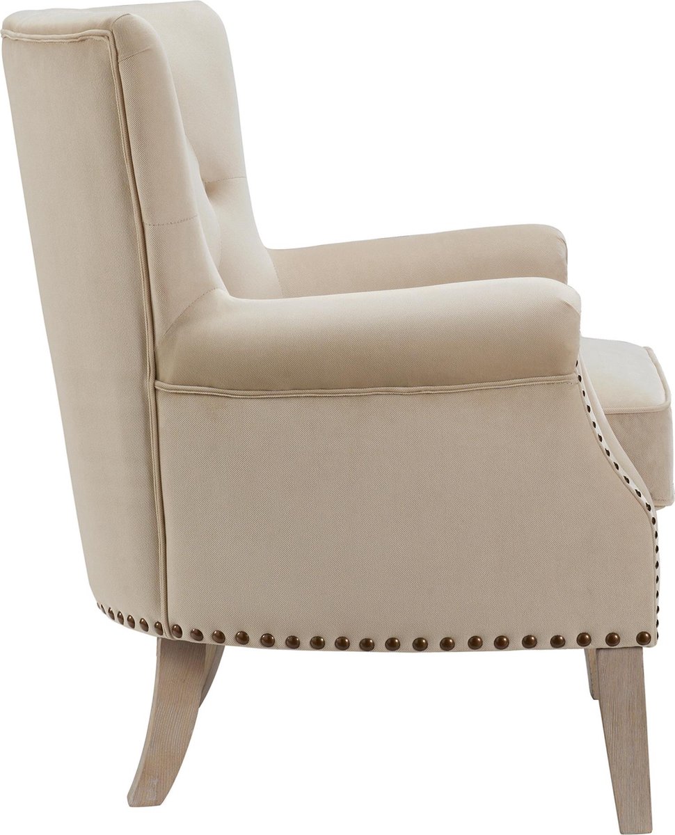 Dorel-Gestoffeerde loungestoel in stof beige