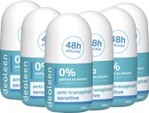 Deoleen Anti-transpirant - Roller Sensitive - Deodorant - 50 ml 6 pack