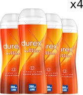 Durex Massage Olie en Glijmiddel 2-in-1 - Sensual met Ylang Ylang - 200ml x4