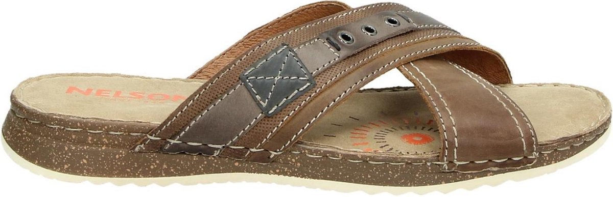 Nelson heren slipper - Bruin - Maat 42 | bol.com
