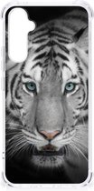 Back Case TPU Siliconen Hoesje Geschikt voor Samsung Galaxy A34 Telefoon Hoesje met doorzichtige rand Tijger