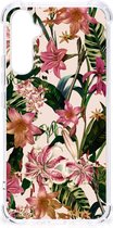 Telefoon Hoesje Geschikt voor Samsung Galaxy A34 Leuk Hoesje met transparante rand Bloemen