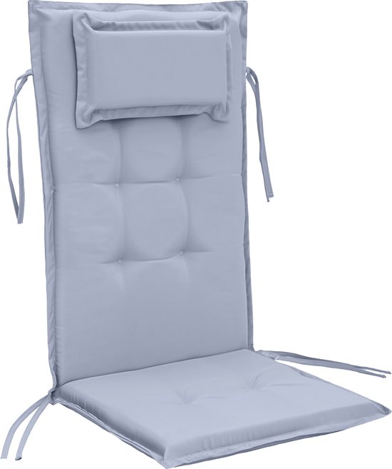 Chaise de Jardin haut de Premium avec coussin de siège à dossier haut  attaches... | bol.com