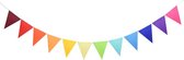 Vintage Vlaggenlijn / Guirlande in diverse kleuren - Slinger / Banner van Vilt / Stof - Wasbaar - Effen | Vlag Kinderkamer jongen - meisje | Huwelijk - Feest - Verjaardag - Bruiloft - Birthday - Decoratie