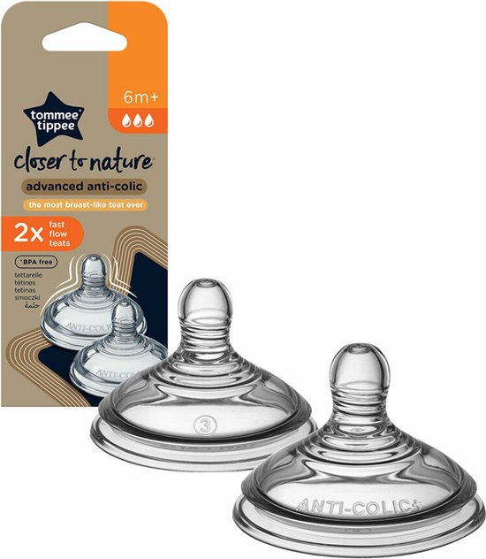 Tommee tippee tetine rapide nature 6m+