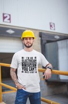 Rick & Rich - T-Shirt Can't Bust A Nut - T-Shirt Electrician - T-Shirt Engineer - Wit Shirt - T-shirt met opdruk - Shirt met ronde hals - T-shirt met quote - T-shirt Man - T-shirt met ronde hals - T-shirt maat XXL