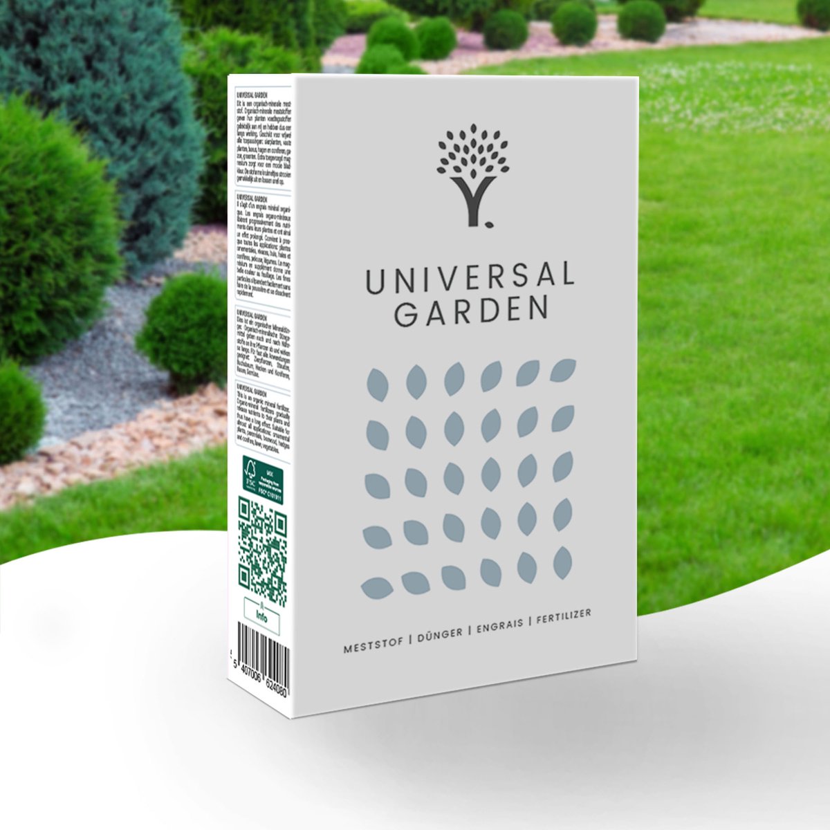 MOOWY Bio Universele Tuinmest voor Moestuin, Bloemen en Planten - 100% Biologische Organisch-Minerale Formule voor Fruit, Bloemen, Planten en Gazon - 1,25 kg voor 12,5 m²