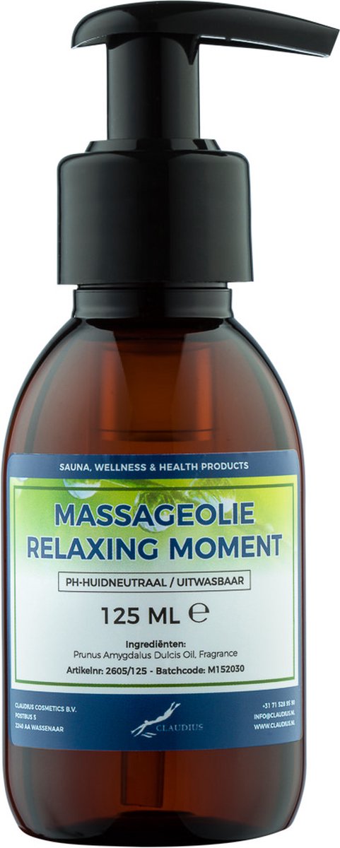 Goedkoopste Massageolie Relaxing Moment 125 ml met pomp - 100 natuurlijk - biologisch en koud geperst