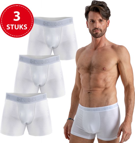 Premium Bamboe Boxershorts Heren - 3 stuks - 95% Bamboe - Wit - Maat XL - Antibacterieel - Hoge Kwaliteit