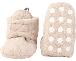 Lodger fleece slofjes voor baby's - crème