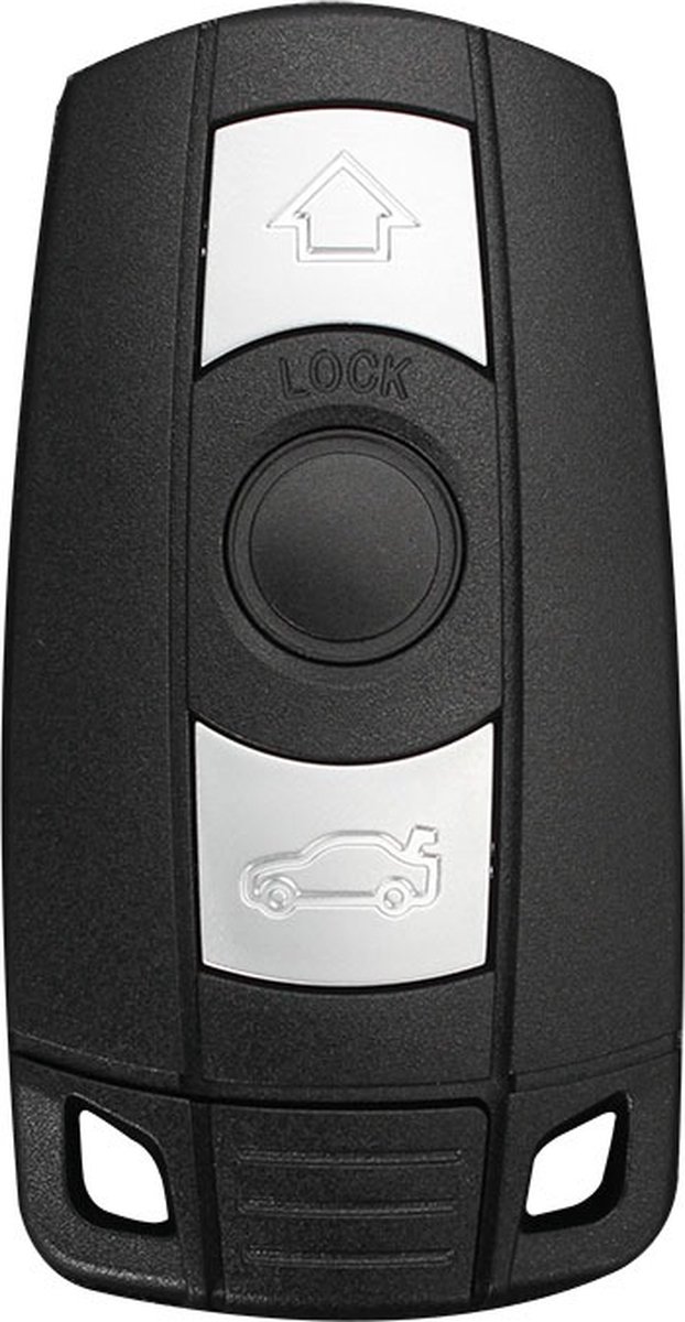 XEOD Autosleutelbehuizing - sleutelbehuizing auto - sleutel - Autosleutel geschikt voor: BMW 3 Knops smart sleutel met batterijhouder